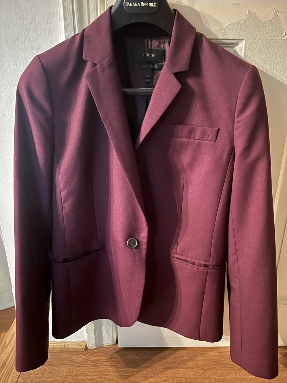 J. Crew Women's Burgandy Single-Button Blazer